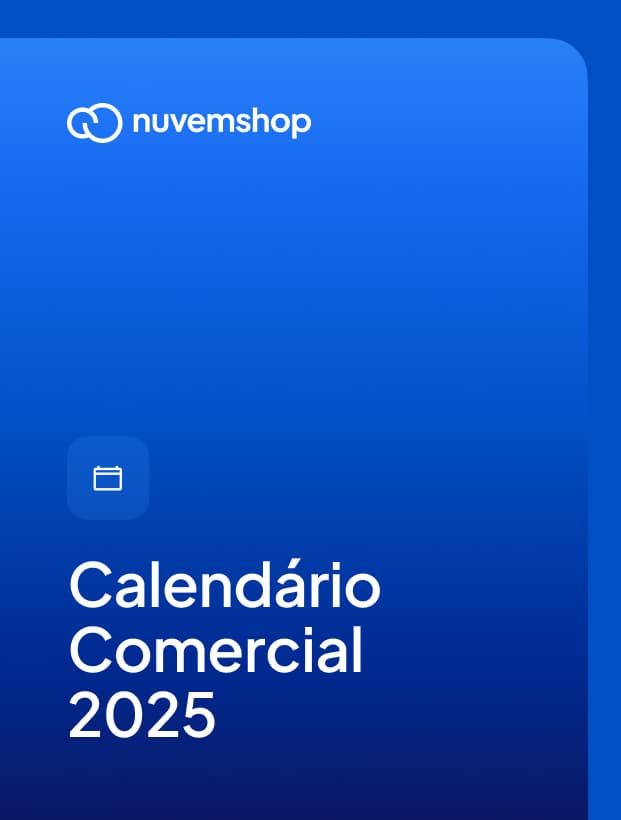 Capa do e-book de calendário comercial de 2025, com as datas mais importantes para o varejo.