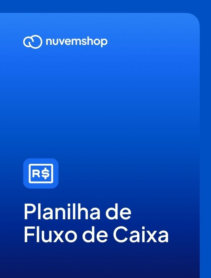 Capa da planilha de fluxo de caixa.